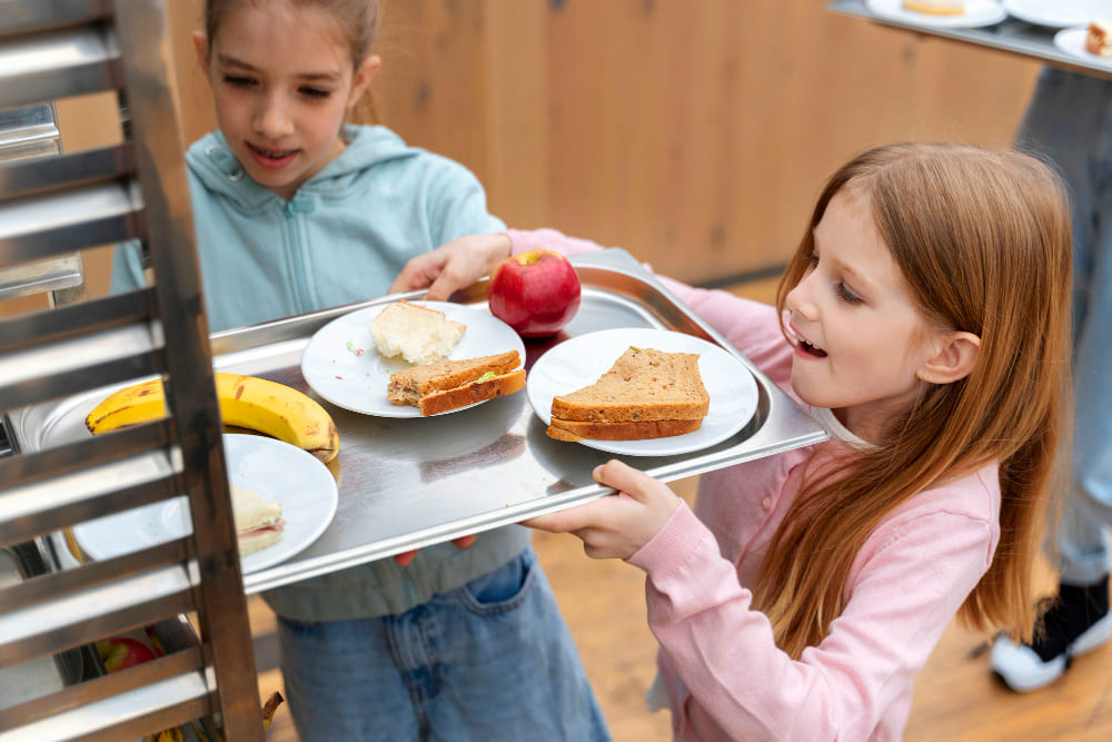 Niña en comedor