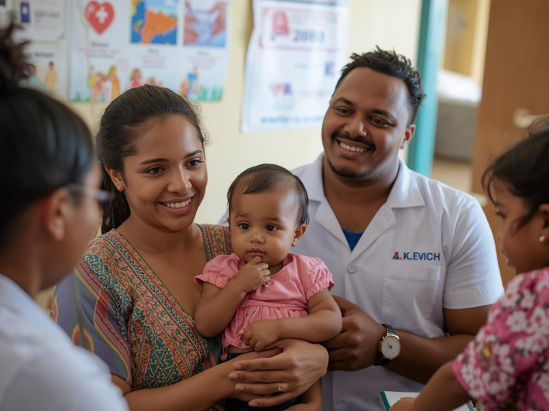 Primera infancia en Guatemala en una jornada comunitaria de salud y seguimiento infantil.